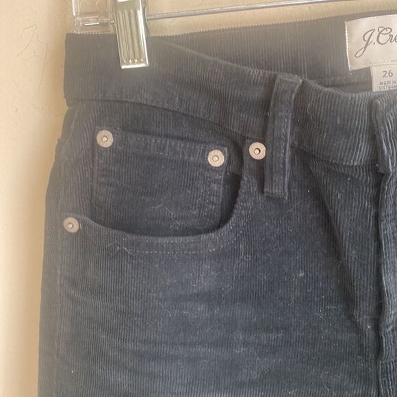 J. Crew Black 9” Vintage Straight Corduroy Pants 26 - Picture 2 of 6